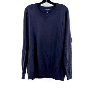 Land's End Men's Black Long Sleeve Tight Knit Super Soft Sweater Size L